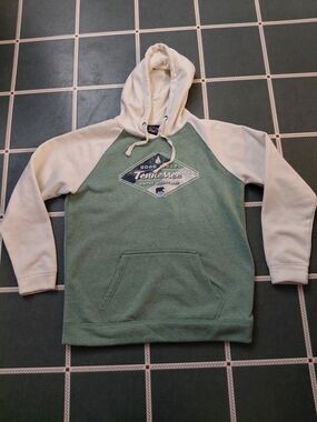 Tennessee Raglan Hooded Sweatshirt - Green & Cream